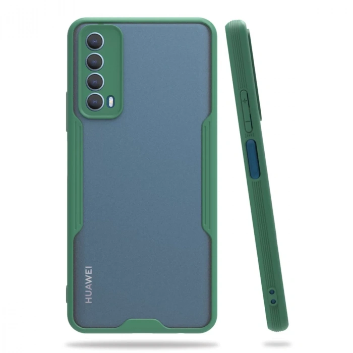 Huawei P Smart 2021 Kılıf Platin Silikon - Yeşil