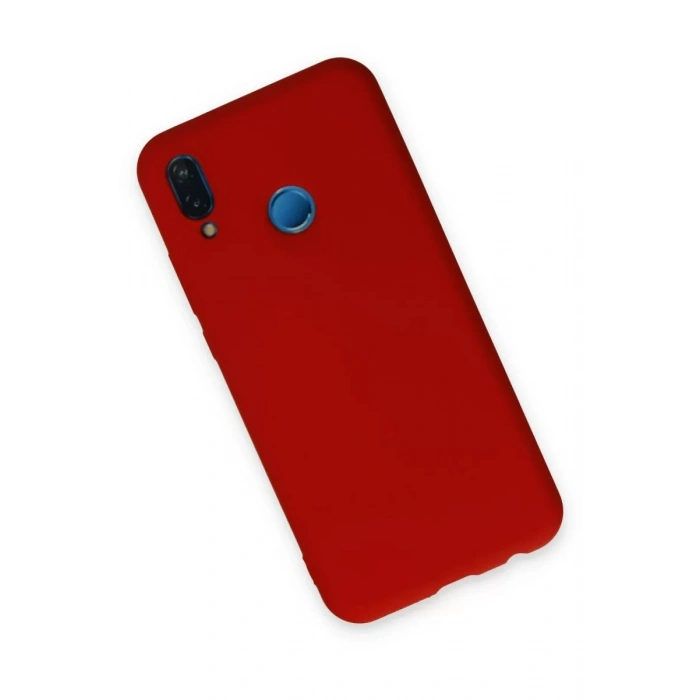 Huawei P20 Lite Kılıf Nano içi Kadife Silikon - Kırmızı