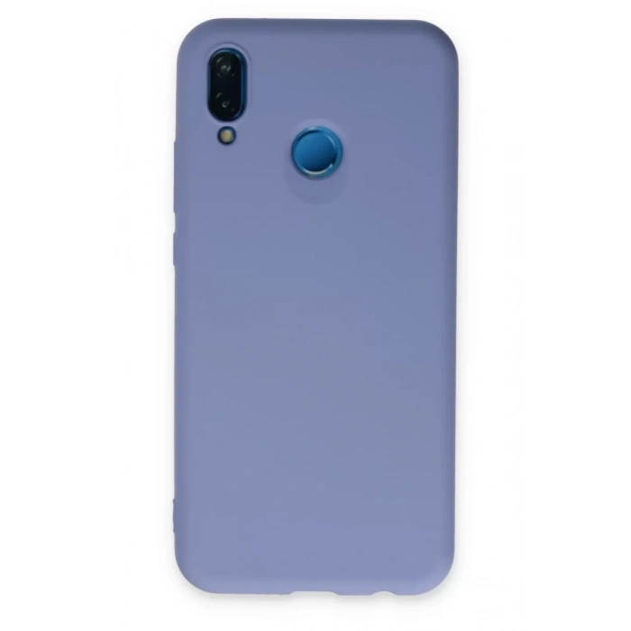 Huawei P20 Lite Kılıf Nano içi Kadife Silikon - Lila