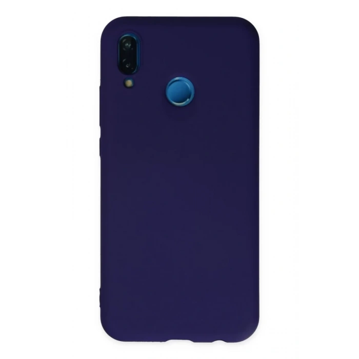 Huawei P20 Lite Kılıf Nano içi Kadife Silikon - Mor