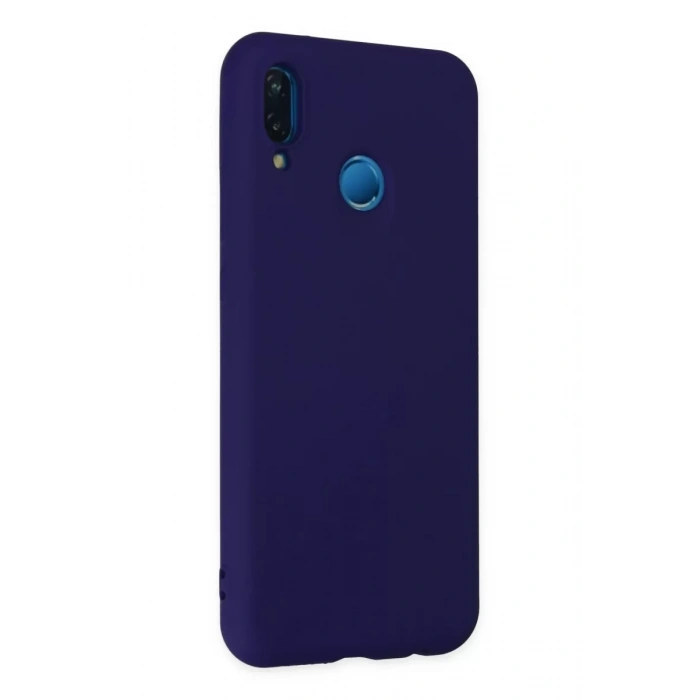 Huawei P20 Lite Kılıf Nano içi Kadife Silikon - Mor