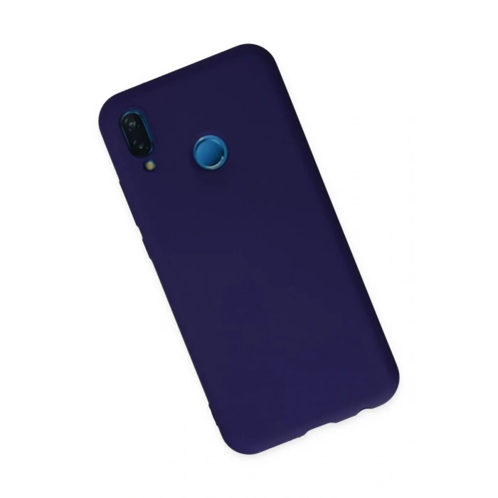 Huawei P20 Lite Kılıf Nano içi Kadife Silikon - Mor