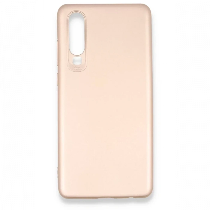Huawei P30 Kılıf First Silikon - Rose Gold