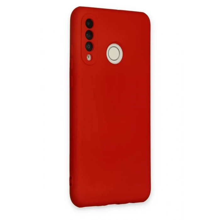 Huawei P30 Lite Kılıf Nano içi Kadife Silikon - Kırmızı