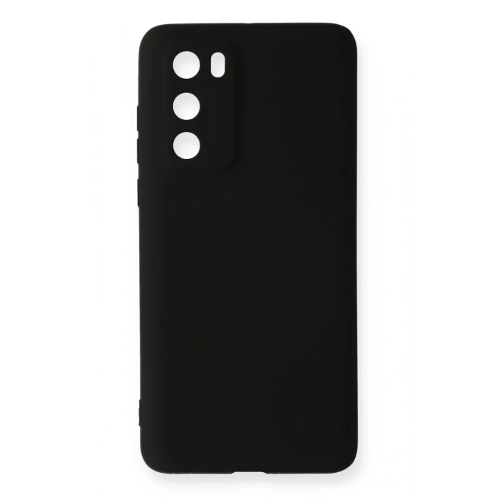 Huawei P40 Kılıf First Silikon - Siyah