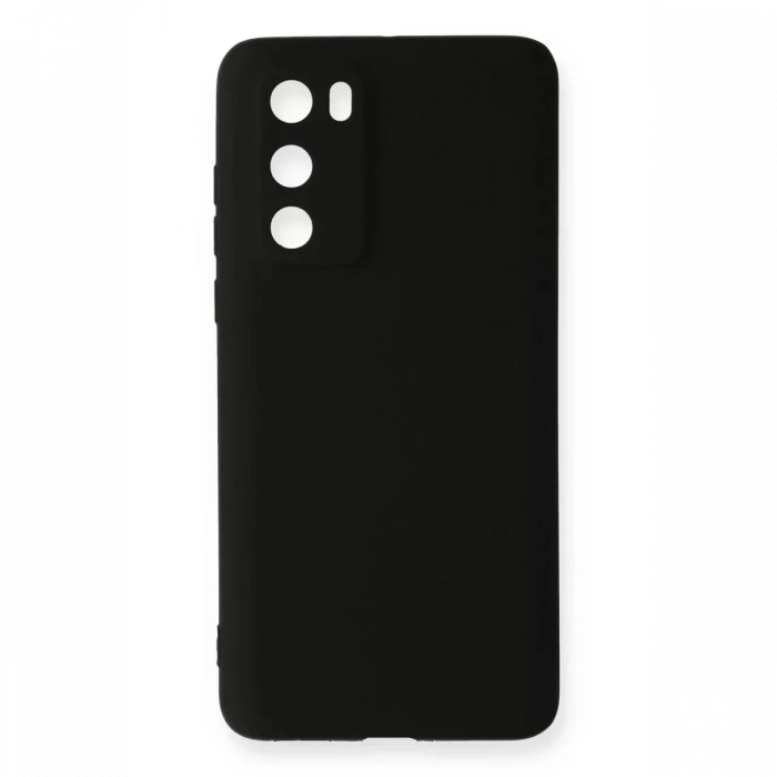Huawei P40 Kılıf First Silikon - Siyah