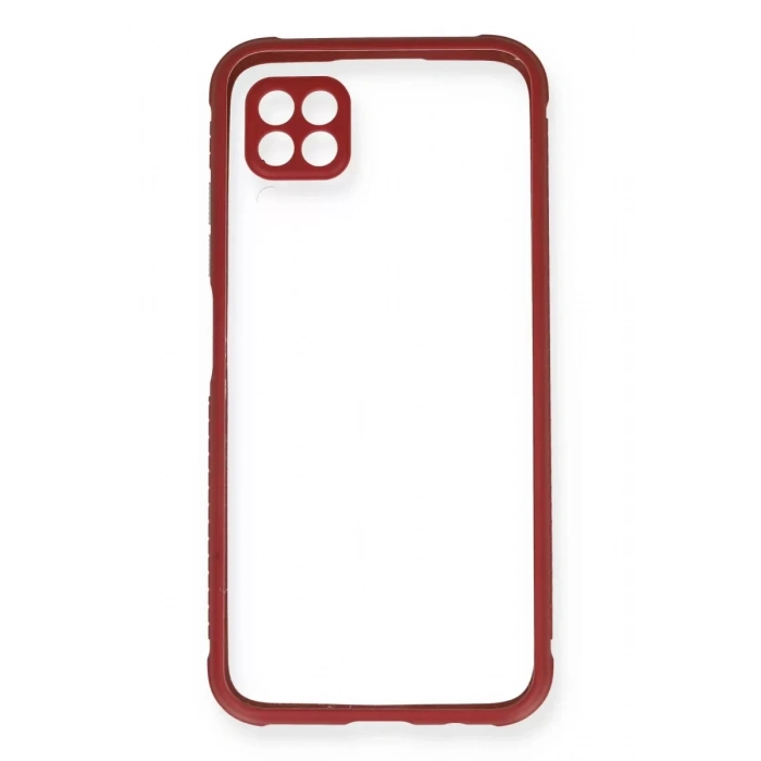 Huawei P40 Lite Kılıf Miami Şeffaf Silikon - Fuşya