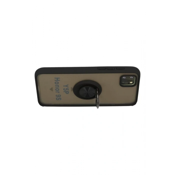 Huawei Y5P Kılıf Montreal Yüzüklü Silikon Kapak - Siyah