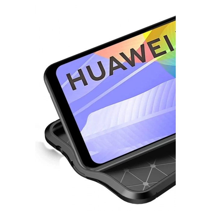 Huawei Y6P Kılıf Auto Focus Kapak - Siyah