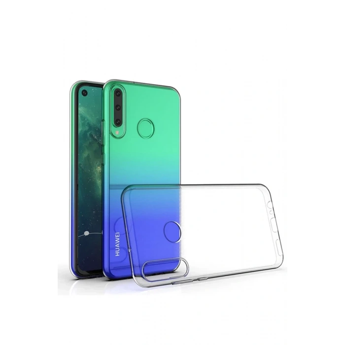 Huawei Y6P Kılıf Lüx Şeffaf Silikon - Şeffaf