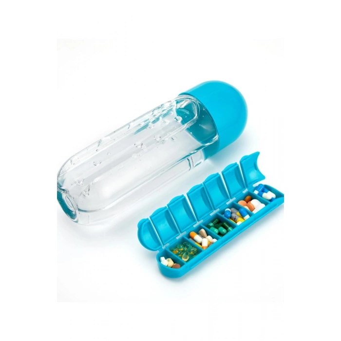 İlaç Saklama Hazneli Su Matarası