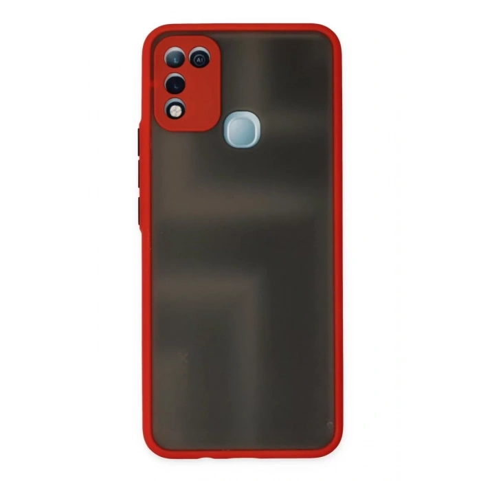 İnfinix Hot 10 Play Kılıf Montreal Silikon Kapak - Kırmızı