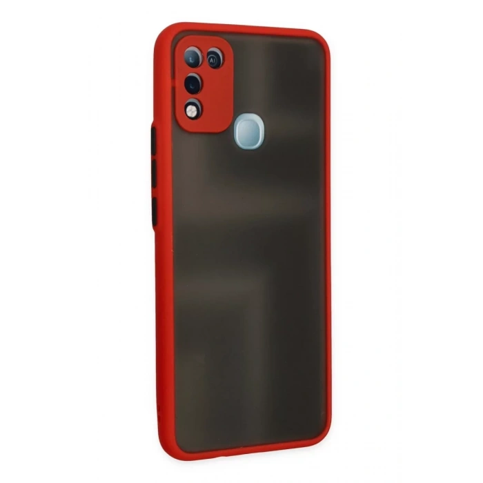 İnfinix Hot 10 Play Kılıf Montreal Silikon Kapak - Kırmızı