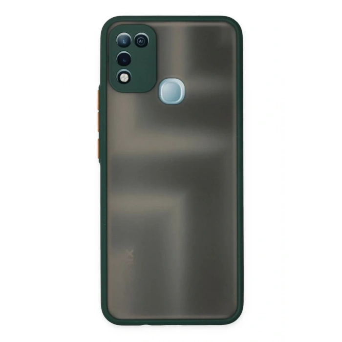 İnfinix Hot 10 Play Kılıf Montreal Silikon Kapak - Yeşil