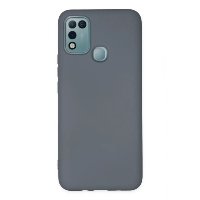 İnfinix Hot 10 Play Kılıf Nano içi Kadife Silikon - Gri