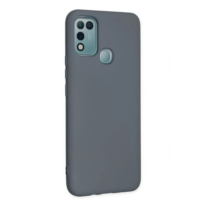 İnfinix Hot 10 Play Kılıf Nano içi Kadife Silikon - Gri