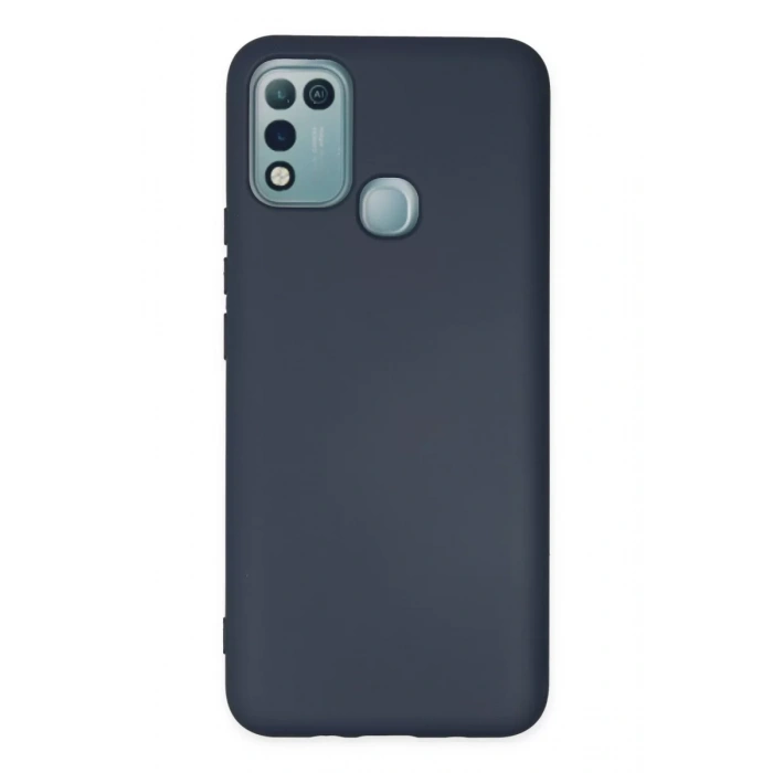İnfinix Hot 10 Play Kılıf Nano içi Kadife Silikon - Lacivert