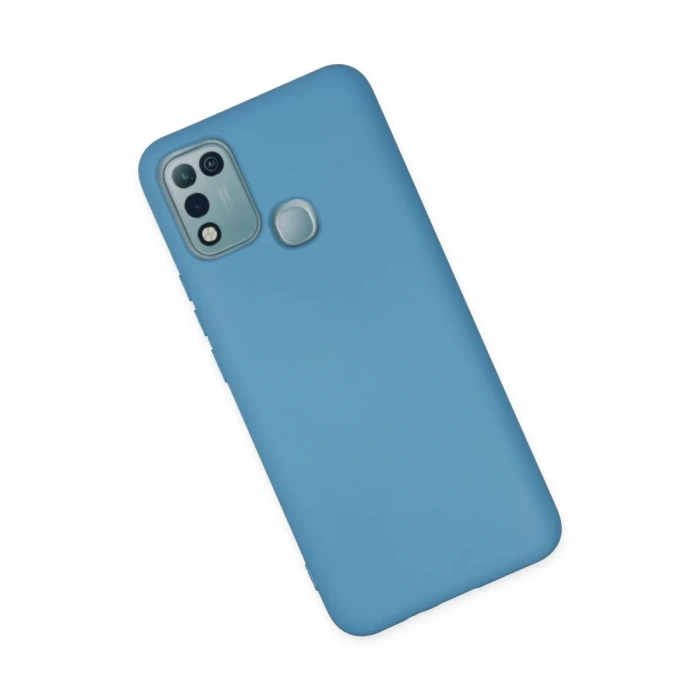 İnfinix Hot 10 Play Kılıf Nano içi Kadife Silikon - Mavi