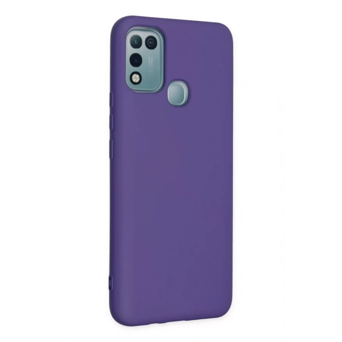 İnfinix Hot 10 Play Kılıf Nano içi Kadife Silikon - Mor