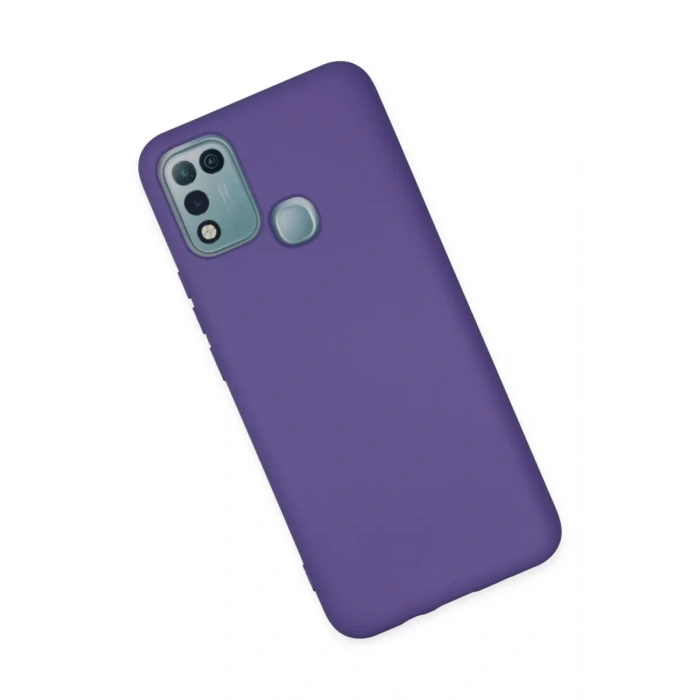 İnfinix Hot 10 Play Kılıf Nano içi Kadife Silikon - Mor