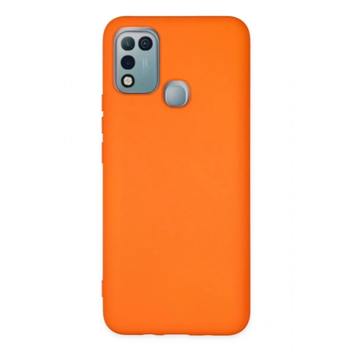 İnfinix Hot 10 Play Kılıf Nano içi Kadife Silikon - Turuncu