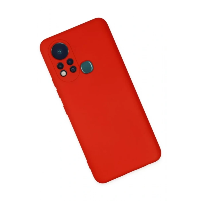 İnfinix Hot 11s Kılıf Nano içi Kadife Silikon - Kırmızı