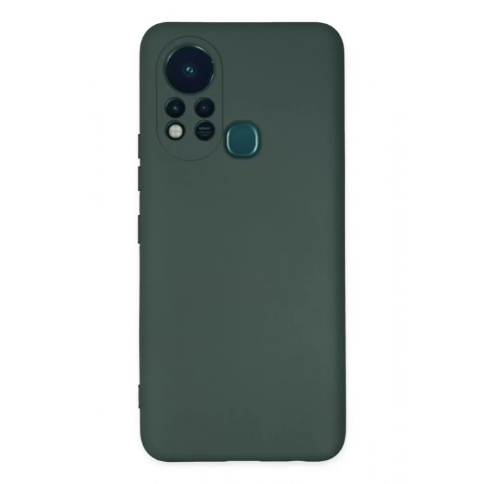İnfinix Hot 11s Kılıf Nano içi Kadife Silikon - Koyu Yeşil