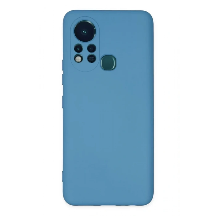 İnfinix Hot 11s Kılıf Nano içi Kadife Silikon - Mavi