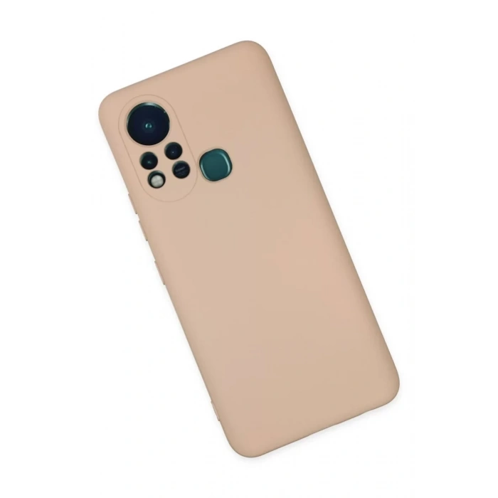 İnfinix Hot 11s Kılıf Nano içi Kadife Silikon - Pudra