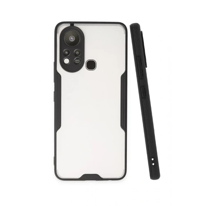 İnfinix Hot 11s Kılıf Platin Silikon - Siyah