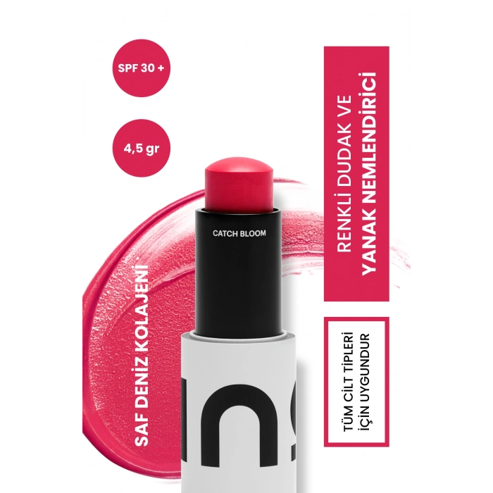 Ino Beauty Catch Bloom Full Size Lip Cheek Stick Dudak ve Yanak Nemlendirici SPF 30+ Peony 4.5 gr