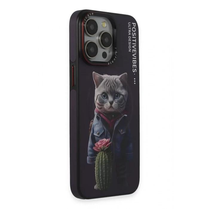 iPhone 14 Pro Fun Magsafe Kapak - Derin Mor