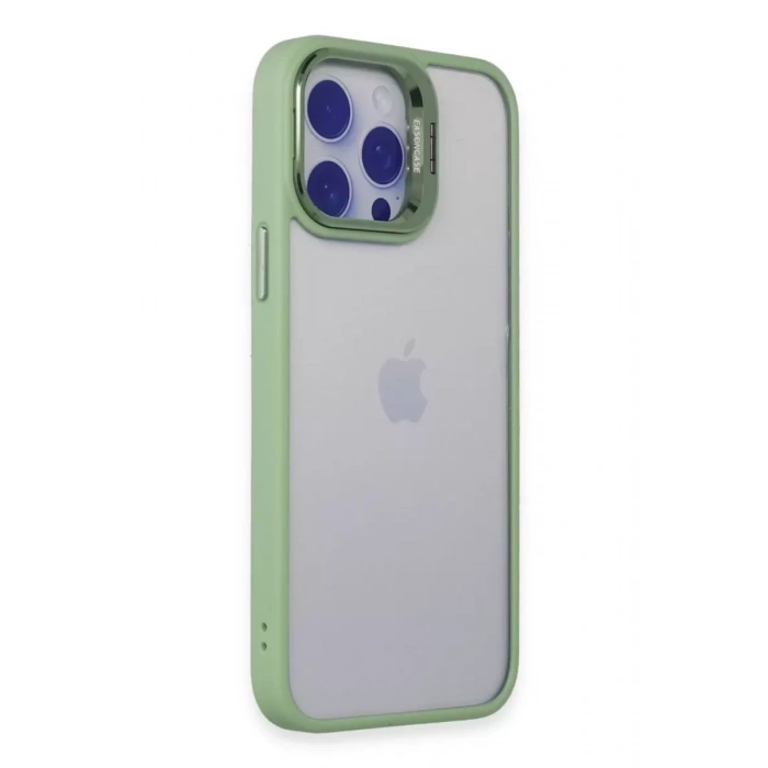 iPhone 14 Pro Kılıf Roblox Lens Standlı Kapak - Yeşil