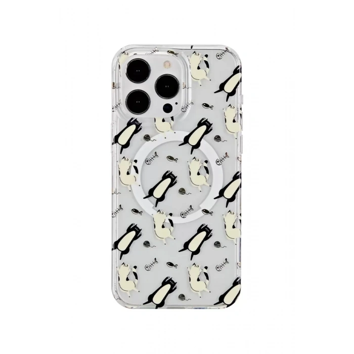 iPhone 14 Pro Max Tanya Magsafe Kapak - Desen 4