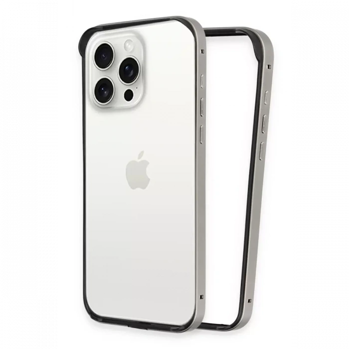 iPhone 15 Pro Land Bumper Koruma Kapak - Titan Gri