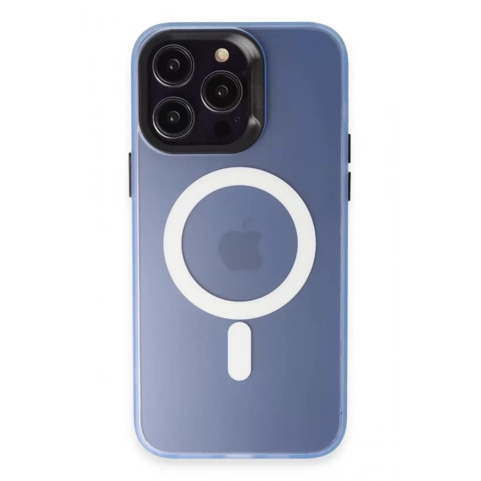 iPhone 15 Pro Max Kılıf Mateks Magsafe Kapak - Sierra Blue