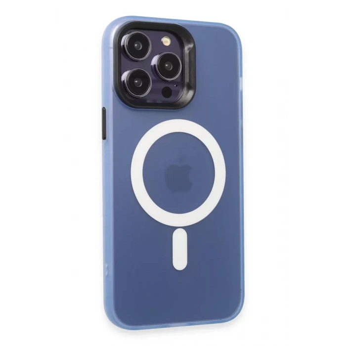 iPhone 15 Pro Max Kılıf Mateks Magsafe Kapak - Sierra Blue
