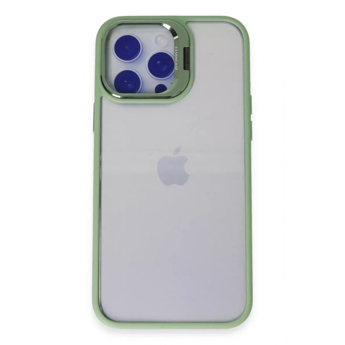 iPhone 15 Pro Max Kılıf Roblox Lens Standlı Kapak - Yeşil