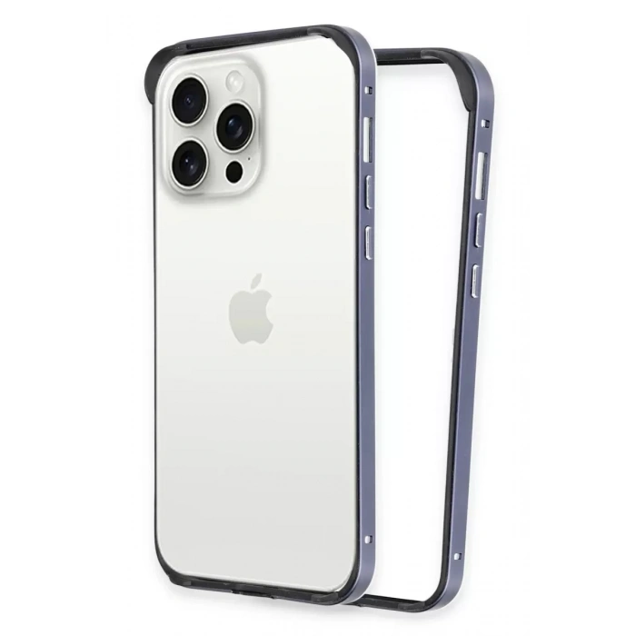 iPhone 15 Pro Max Land Bumper Koruma Kapak - Lacivert