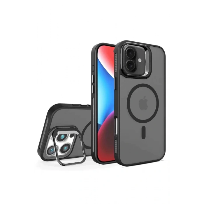 iPhone 16 Plus Flet Lens Magsafe Kapak - Siyah