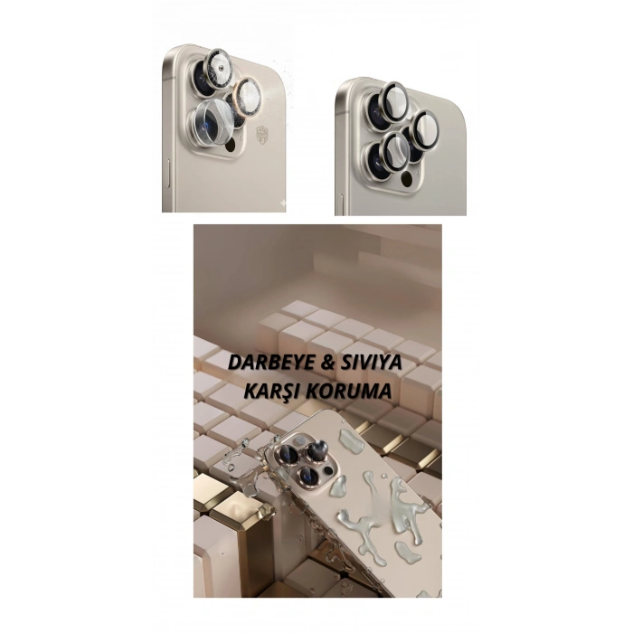 iPhone 16 Pro Max Kamera Lens Koruyucu Naturel