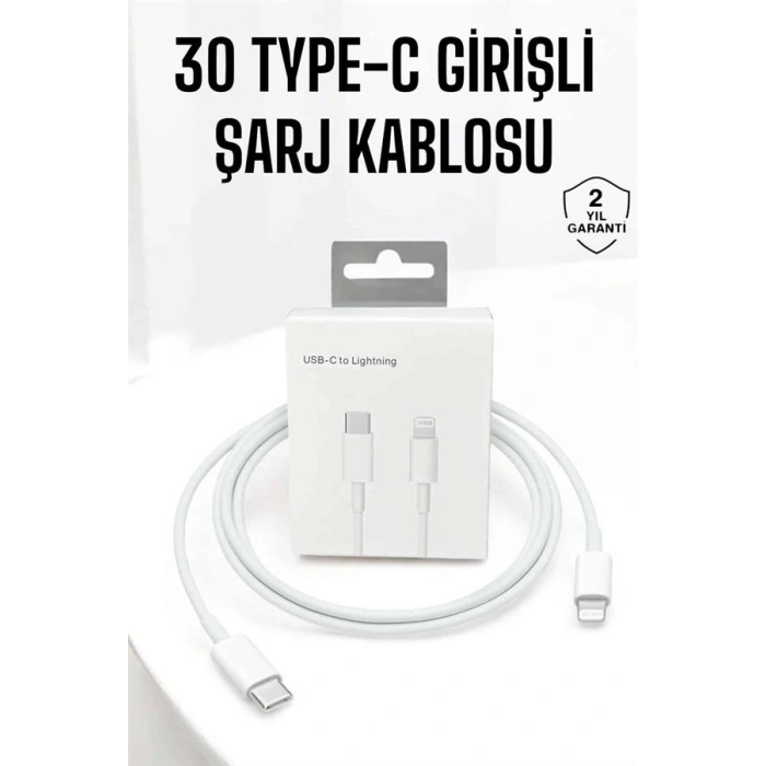 Iphone Uyumlu İOS Uyumlu Lightning Hızlı Şarj Tye C Lightning Şarj Kablosu