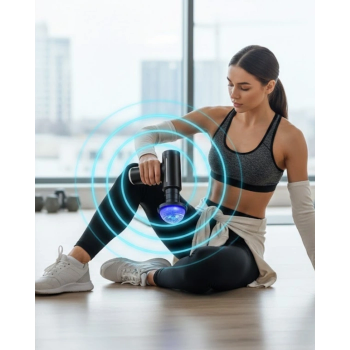 Isıtmalı Soğutmalı Masaj Tabancası 3200 RPM Sessiz Motor USB C Şarjlı