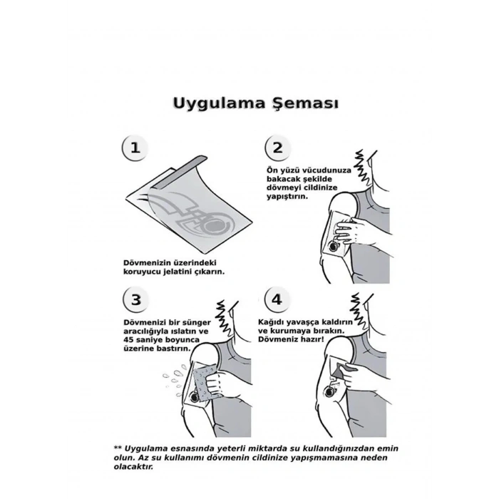 İskambil Dolar Zar Geçici Dövme Şablonu Büyük Boy