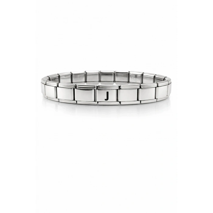 J Harfli Çelik Bileklik – Kişiye Özel Baş Harf Bileklik – Paslanmaz Çelik Zarif Bileklik