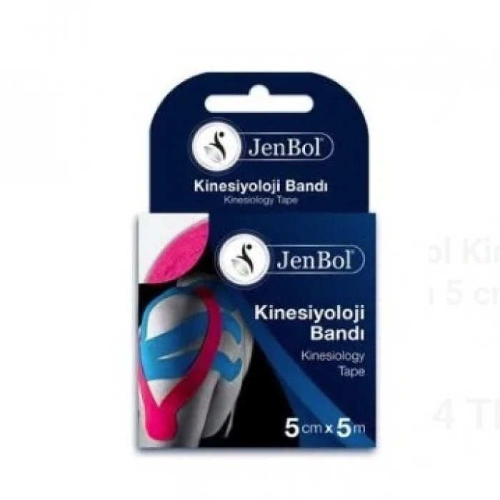 Jenbol Kinesiology Tape Ağrı Bandı 5 cm x 5 m - Pembe