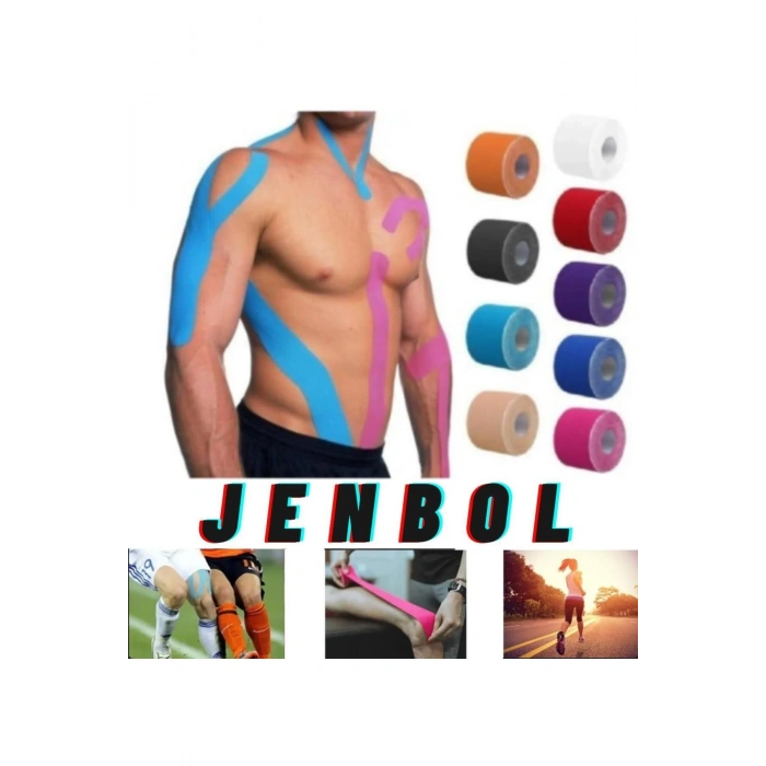 Jenbol Kinesiology Tape Ağrı Bandı 5 cm x 5 m - Yeşil