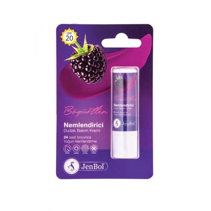 Jenbol Lip Balm Nemlendirici Dudak Bakım Kremi Böğürtlen Spf 20 5 gr