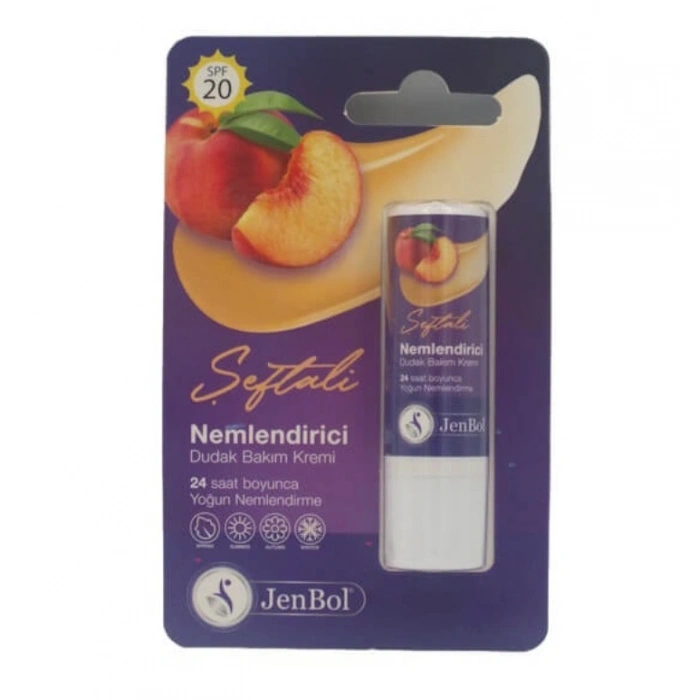 Jenbol Lip Balm Nemlendirici Dudak Bakım Kremi Şeftali Spf 20 5 gr