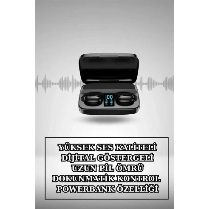 Kablosuz Bluetooth Kulaklık ve Kordon Hediyeli Akıllı Saat Nabız Ölçer Uzun Pil Ömrü